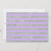 Graduierungsparty mit Foto - Silber Lila Einladung (Rückseite)