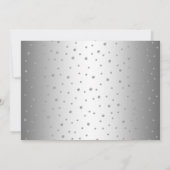 Graduierungsparty mit Foto - Silver Navy Einladung (Rückseite)