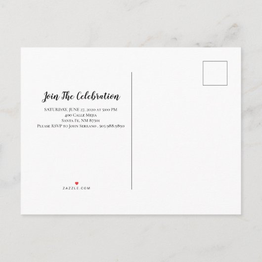 Graduierungsparty Moderne Gold und Schwarze Ballon Einladungspostkarte (Rückseite)