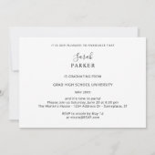 Graduierungsparty Modernes 6 Foto Einladung (Rückseite)