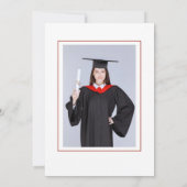 Graduierungsparty Modernes einfaches Foto Einladung (Rückseite)