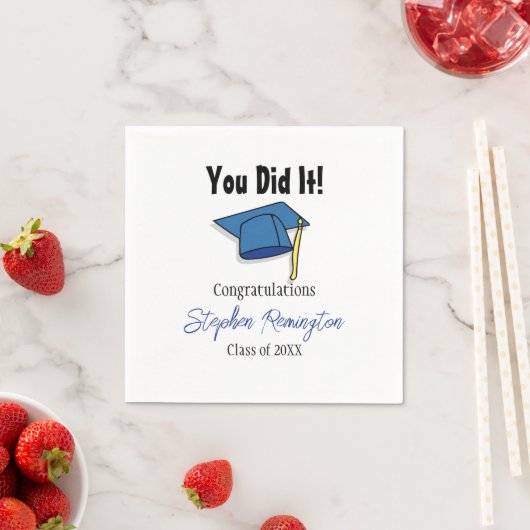 Graduierungsparty Napkins Sie getan! Serviette (Beispiel)