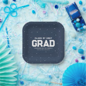 Graduierungsparty navy Blue grad Name Jahr Pappteller (Party)