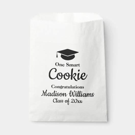 Graduierungsparty One Smart Cookie Bags Gefallen B Geschenktütchen (Vorderseite)