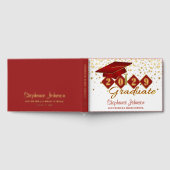 Graduierungsparty Red & Gold Gästebuch (Voll)