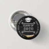 Graduierungsparty Retro-Chalkboard Button (Vorne & Hinten)