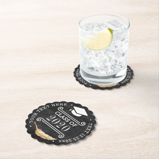 Graduierungsparty Retro-Chalkboard Untersetzer (Vor Ort)