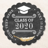 Graduierungsparty Retro-Chalkboard Untersetzer (Vorderseite)