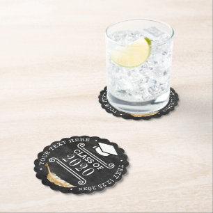 Graduierungsparty-Retro-Tafel Untersetzer