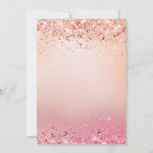 Graduierungsparty rosa Rosengold Ballons Luxus Einladung (Rückseite)