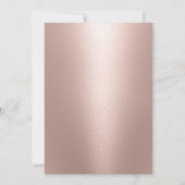 Graduierungsparty Rose Gold Piano Tonträger Einladung (Rückseite)