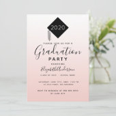 Graduierungsparty Rose Goldmedaille 2025 Einladung (Stehend Vorderseite)