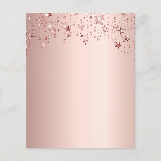 Graduierungsparty Rose Goldstars Einladung (Rückseite)