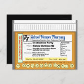 Graduierungsparty RX für Spaß Postkarte (Vorne/Hinten)