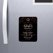 Graduierungsparty Schwarze Rose Goldene Sterne Ein Magnet