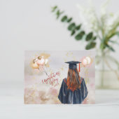 Graduierungsparty Tochter Herzlichen Glückwunsch Postkarte (Stehend Vorderseite)