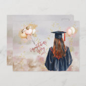 Graduierungsparty Tochter Herzlichen Glückwunsch Postkarte (Vorne/Hinten)