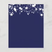 Graduierungsparty und blau-weiße Haushaltseinladun Flyer (Hinten)