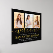 Graduierungsparty Willkommen 3 Foto Schwarz und Re Foliendrucke (Ablage )