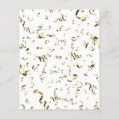 Graduierungsparty Wisdom Card Gold Confetti Gäste (Rückseite)