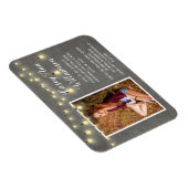 Graduierungsparty Wood Lights Foto Magnet (Rechte Seite)