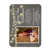 Graduierungsparty Wood Lights Foto Magnet (Vertikal)