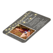 Graduierungsparty Wood Lights Foto Magnet (Linke Seite)