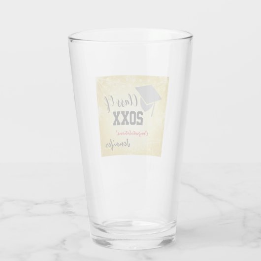 Graduierungspauschale, Class Year 20XX Party Beigi Glas (Rückseite)