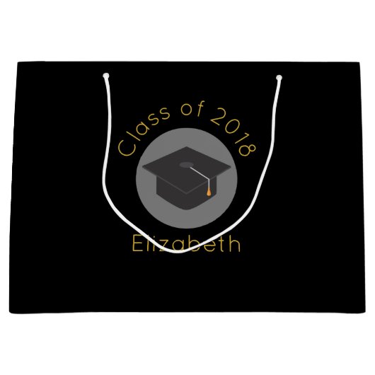 Graduierungspauschale für die schwarze Klasse von Große Geschenktüte (Vorderseite)
