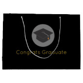 Graduierungspauschale für die schwarze Klasse von Große Geschenktüte (Rückseite)