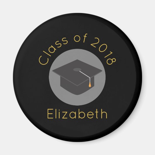 Graduierungspauschale für schwarze Klasse mit 20xx Magnet (Vorne)