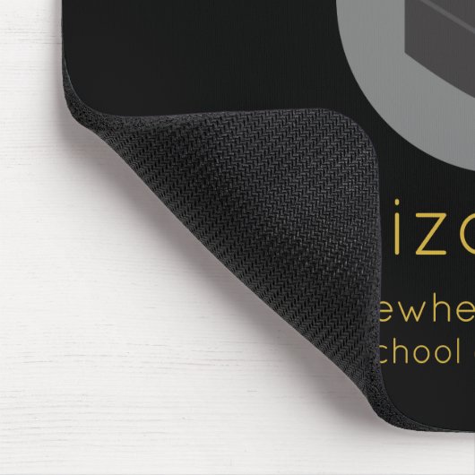 Graduierungspauschale für schwarze Klasse mit 20xx Mousepad (Ecke)