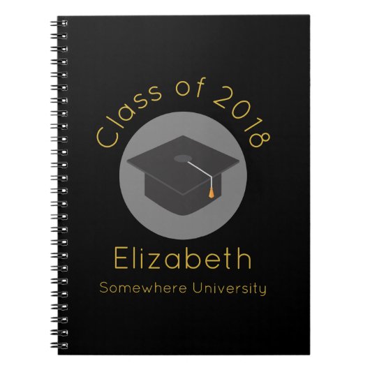 Graduierungspauschale für schwarze Klasse mit 20xx Notizblock (Vorderseite)