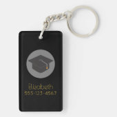 Graduierungspauschale für schwarze Klasse mit 20xx Schlüsselanhänger (Rückseite)