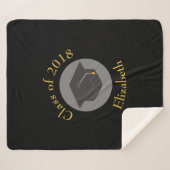 Graduierungspauschale für schwarze Klasse mit 20xx Sherpadecke (Vorderseite (Horizontal))