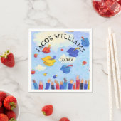 Graduierungspauschale mit dem Namen und dem Jahr Serviette (Beispiel)