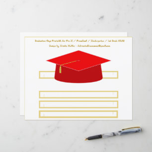 Graduierungspauschale Red Moving Party Hat Paper S