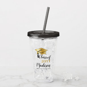 Graduierungspauschale - Tassel Black Gold Class Ye Acryltrinkbecher
