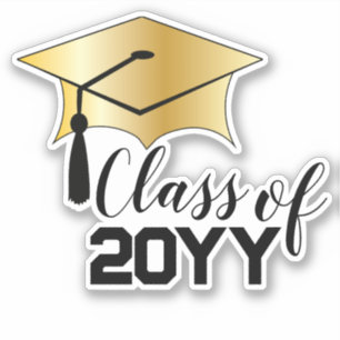 Graduierungspauschale - Tassel Black Gold Class Ye Aufkleber