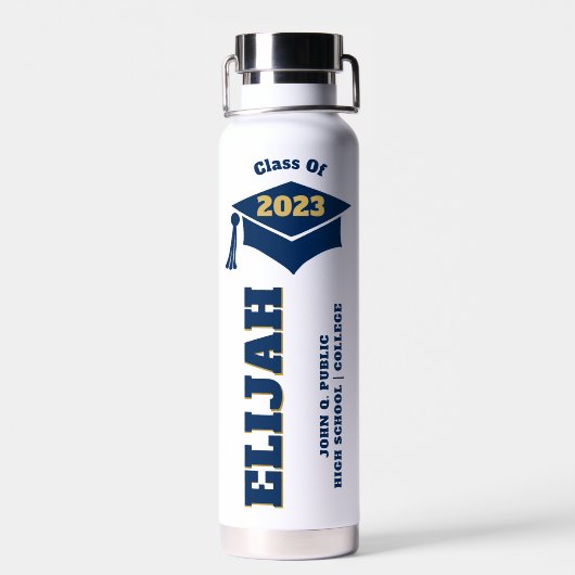 Graduierungspauschale - Tassel Blue Gold Class 202 Trinkflasche (Rückseite)