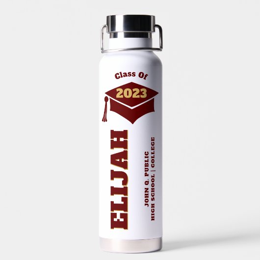 Graduierungspauschale - Tassel Dk Red Gold Class o Trinkflasche (Rückseite)