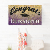 Graduierungsprämie Girly Gold Lila Banner (Insitu)