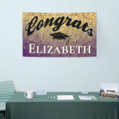 Graduierungsprämie Girly Gold Lila Banner (Messeveranstaltung)