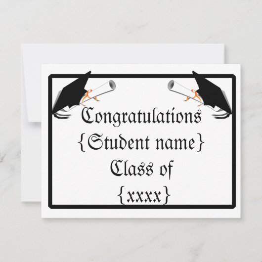 Graduierungsstufe mit Diplom Einladung (Vorderseite)