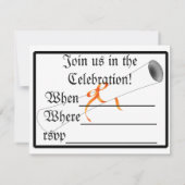 Graduierungsstufe mit Diplom Einladung (Rückseite)