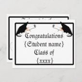 Graduierungsstufe mit Diplom Einladung (Vorne/Hinten)