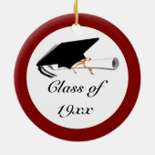 Graduierungsstufe mit Diplom - Wiedersehen Keramikornament (Hinten)