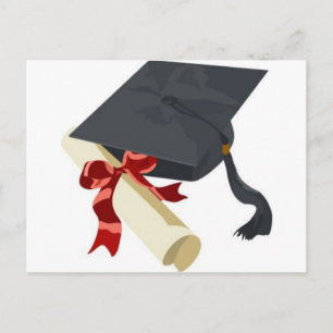 Graduierungsstufe und Diplom Ankündigungspostkarte