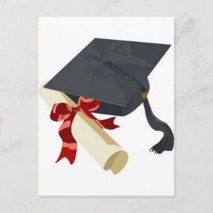 Graduierungsstufe und Diplom Ankündigungspostkarte