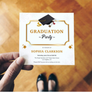Graduierungsstufe und Diplom Einladung